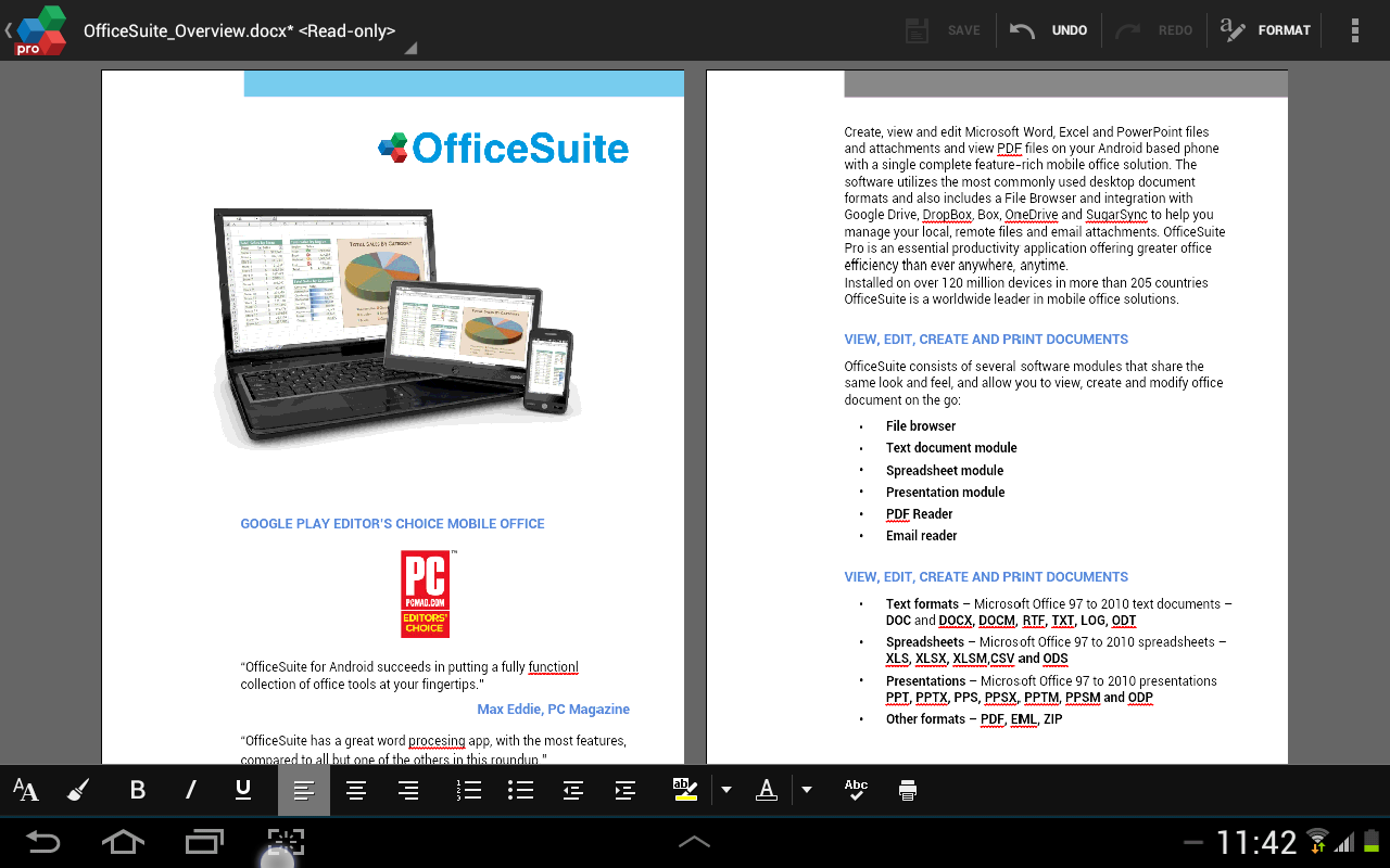OfficeSuite Premium 7 (PDF&Fonts) v7.5.2129 Apk 