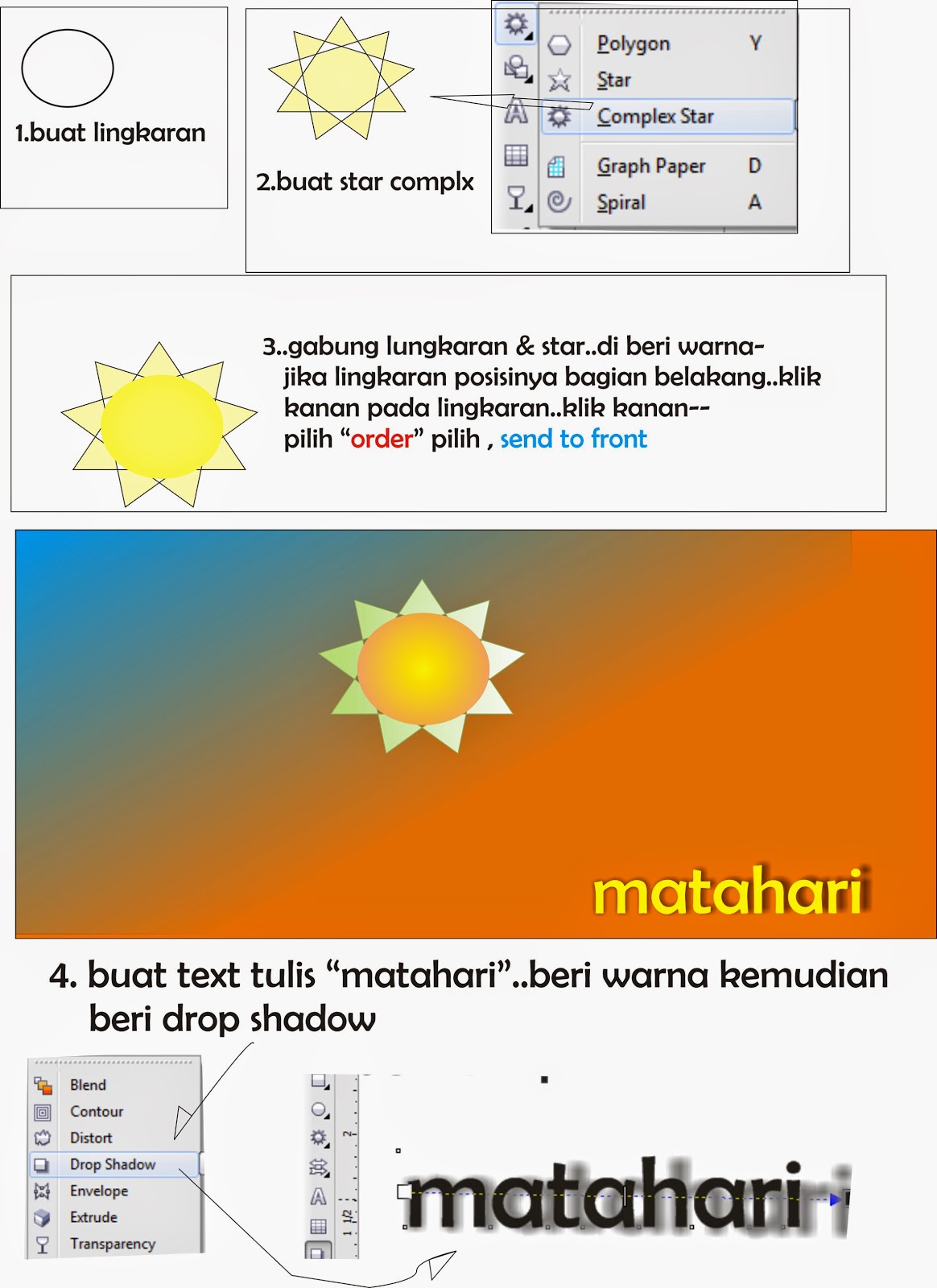 cipika cipiki: latihan drawing sederhana coreldraw