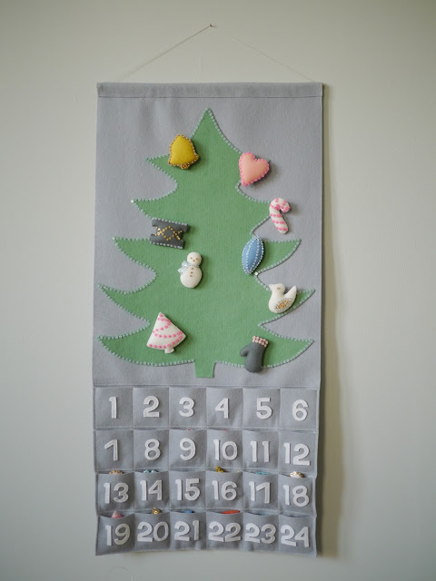 felt and sequin tree advent calendar 