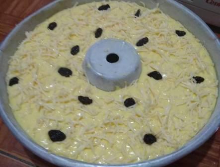 Resep Cara Membuat Kue Bolu Tape Keju Toping kismis
