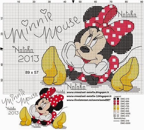 Free Minnie Mouse Cross Stitch Chart Free Minnie Mouse Cross Stitch Chart