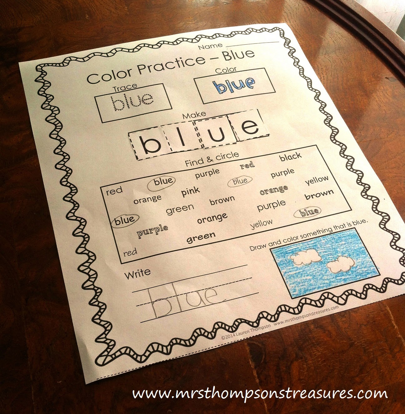 Mrs. Thompson's Treasures : Colors!