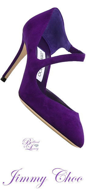 ♦Jimmy Choo purple Davos pumps #pantone #shoes #purple #brilliantluxury