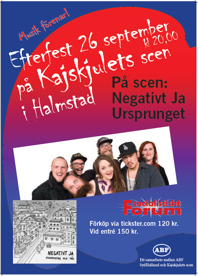 Efterfest på Kajskjulets scen 26/9-15