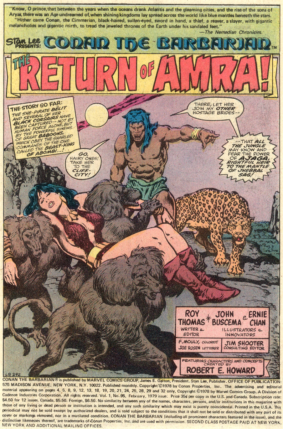 Read online Conan the Barbarian (1970) comic -  Issue #95 - 2