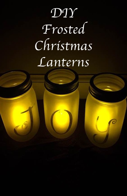 DIY Frosted Christmas Lanterns - Nashville Wife