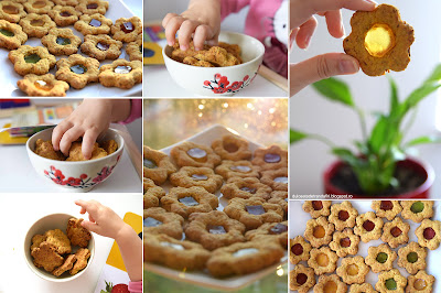 Biscuiti cu morcovi, mar si nuca