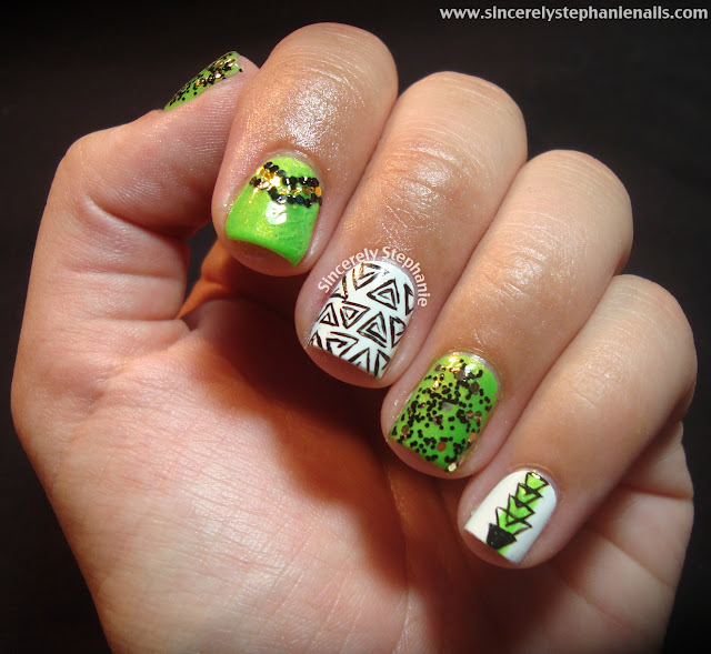 31 day nail art challenge green