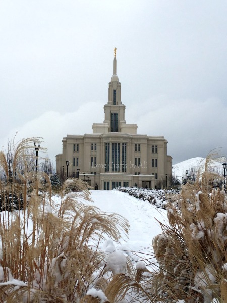 winter snow photographs utah LDS temple nature beauty