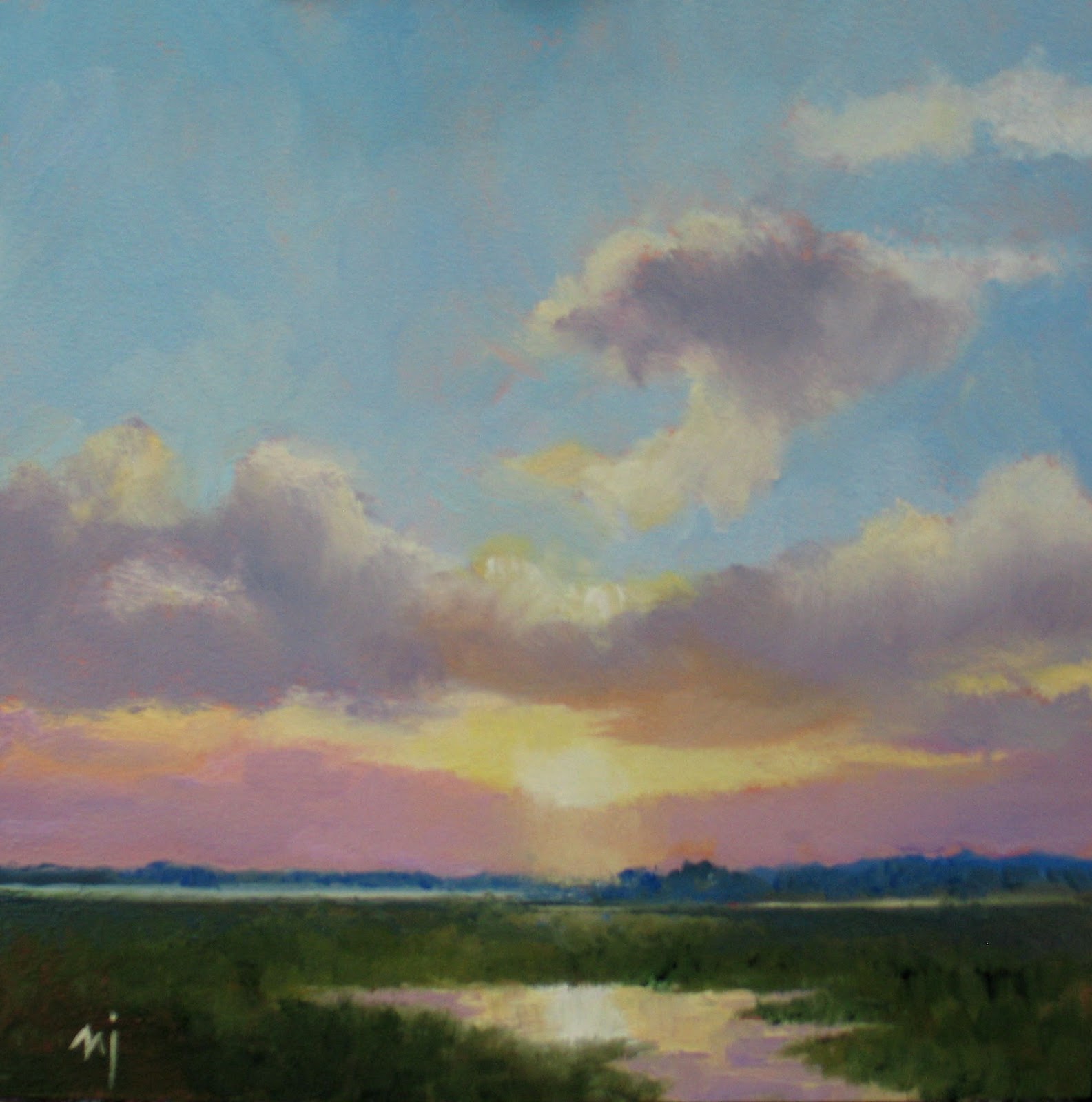 Nel S Everyday Painting Simple Marsh Sunset Sold