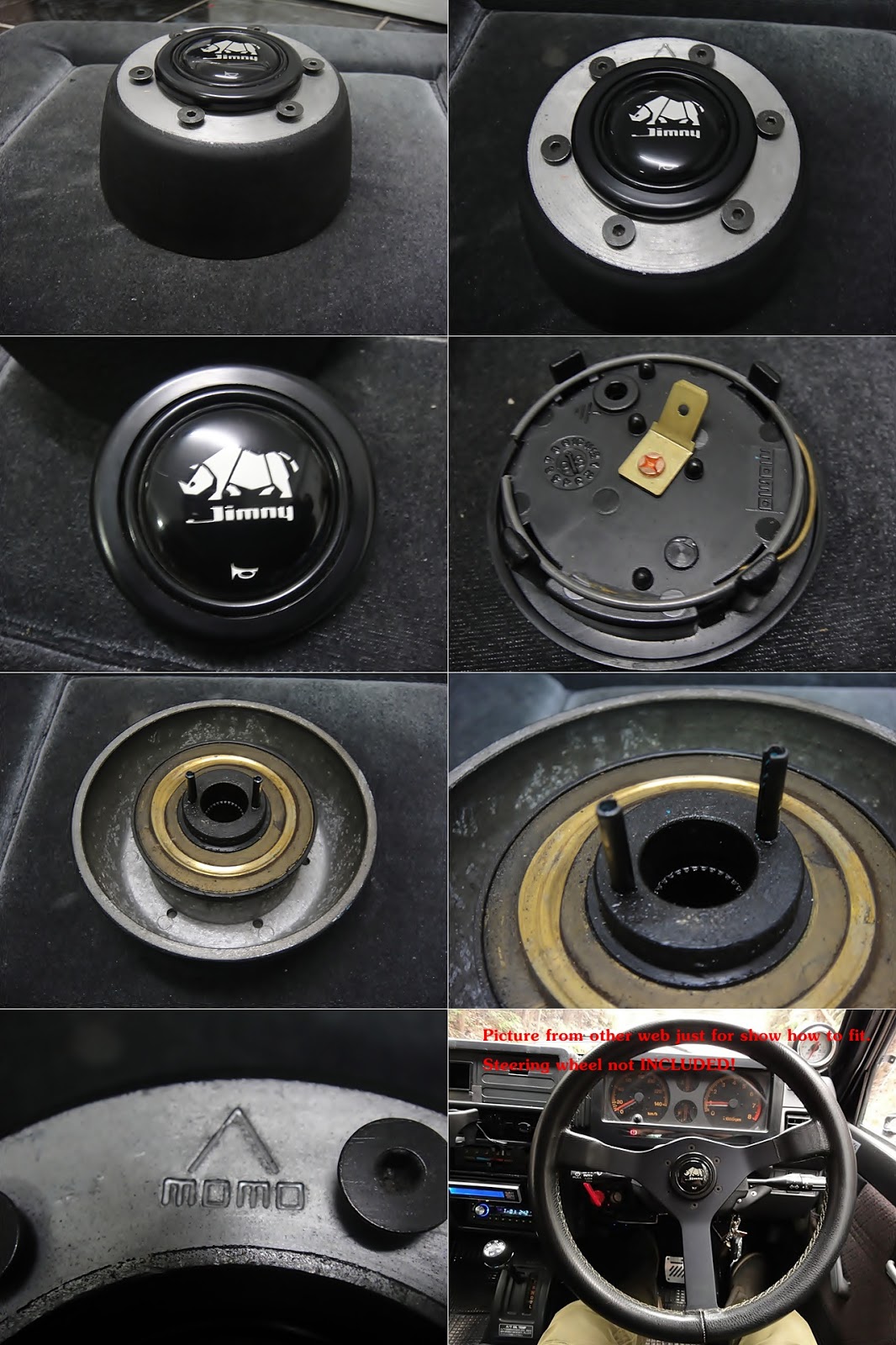 GrageBadak4Wheel Drive JDM MOMO SUZUKI JIMNY HORN BUTTON & BOSS KIT