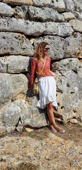 Falda blanca handmade