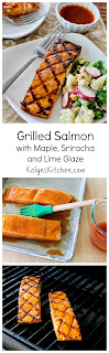 Grilled Salmon Recipe with Maple-Sriracha-Lime Glaze [from KalynsKitchen.com]