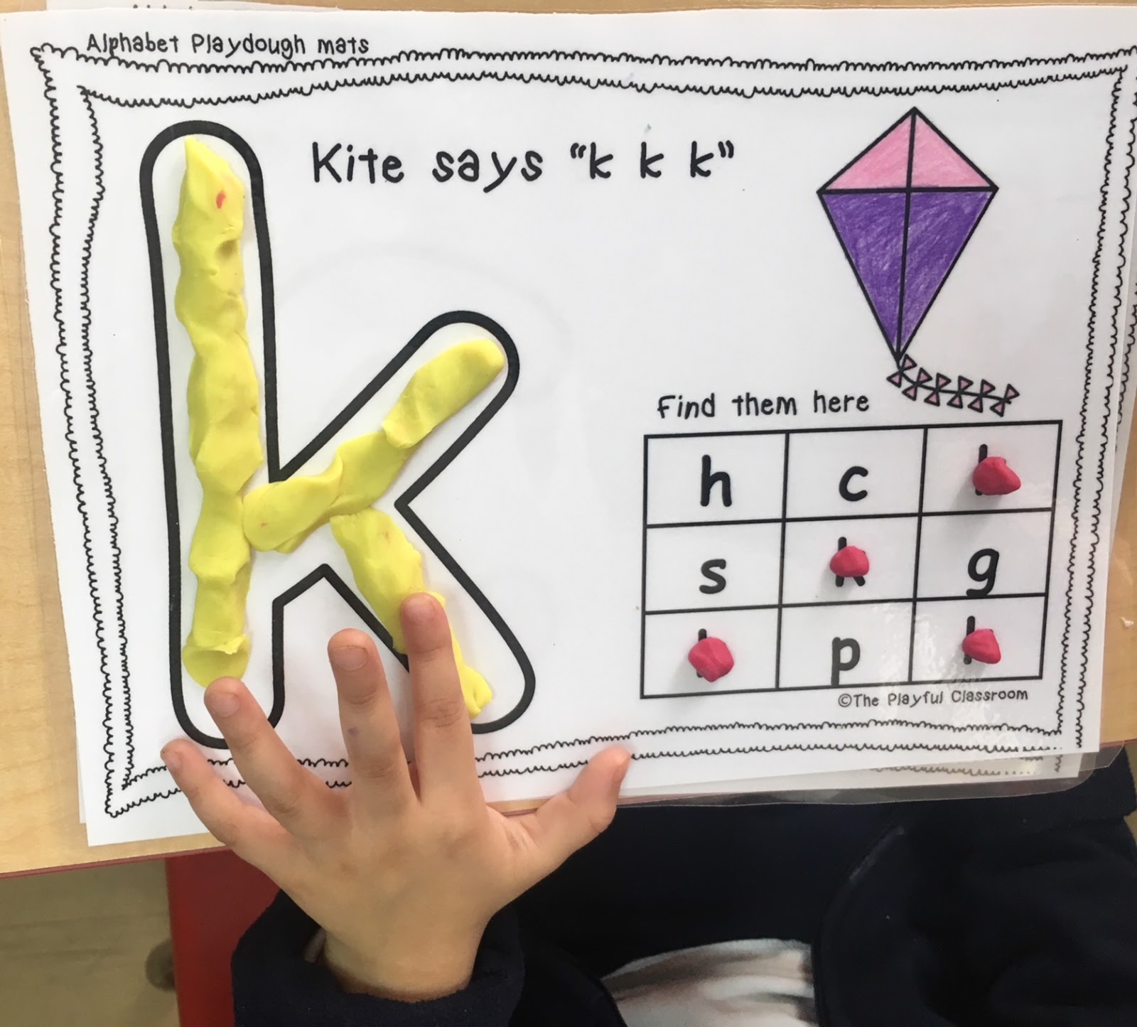 The Playful Classroom Alphabet sounds play dough mats