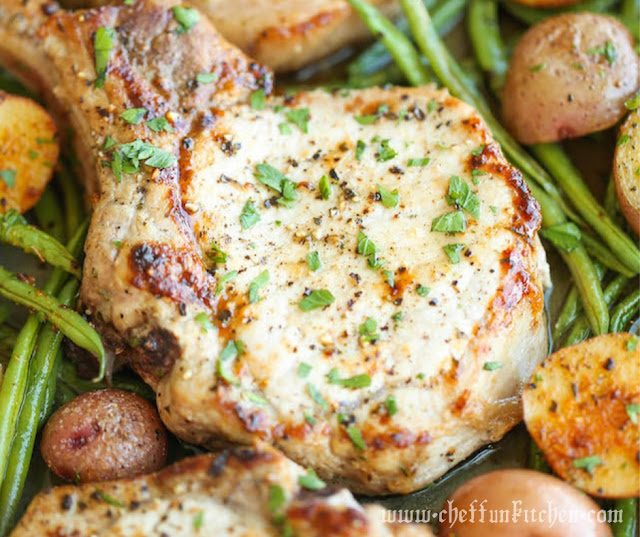 ONE PAN RANCH PORK CHOPS AND VEGGIES