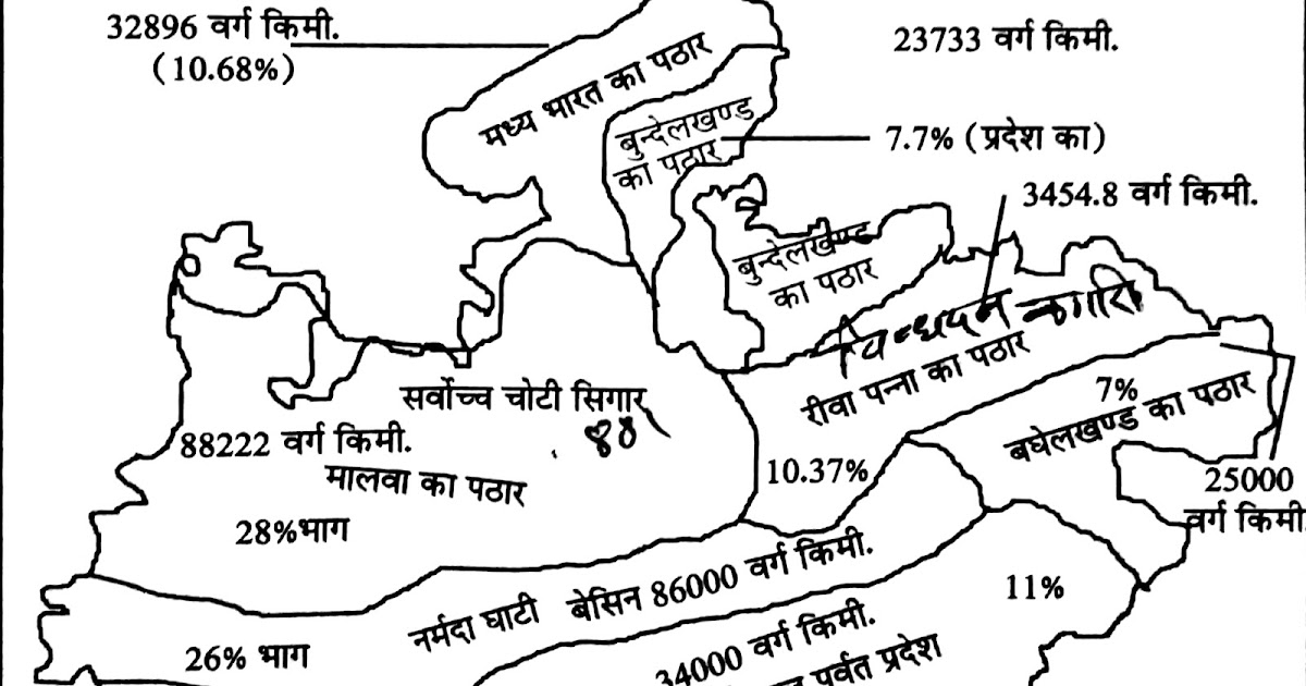 मध्य प्रदेश के प्राकृतिक विभाग {Natural Region Of MP} GK in Hindi