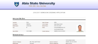 absu-post-utme-completed-form