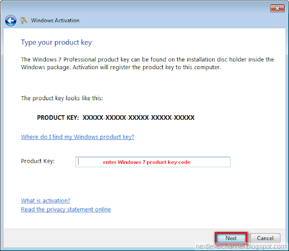 Activate Windows 7 online with a MAK key