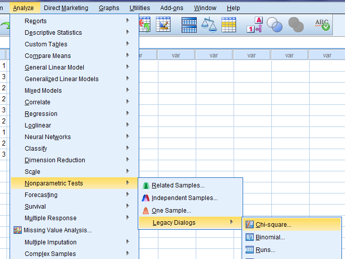 Uji 1 Sampel Chi Square Dengan SPSS - kabarito.com analisis data di spss statistik