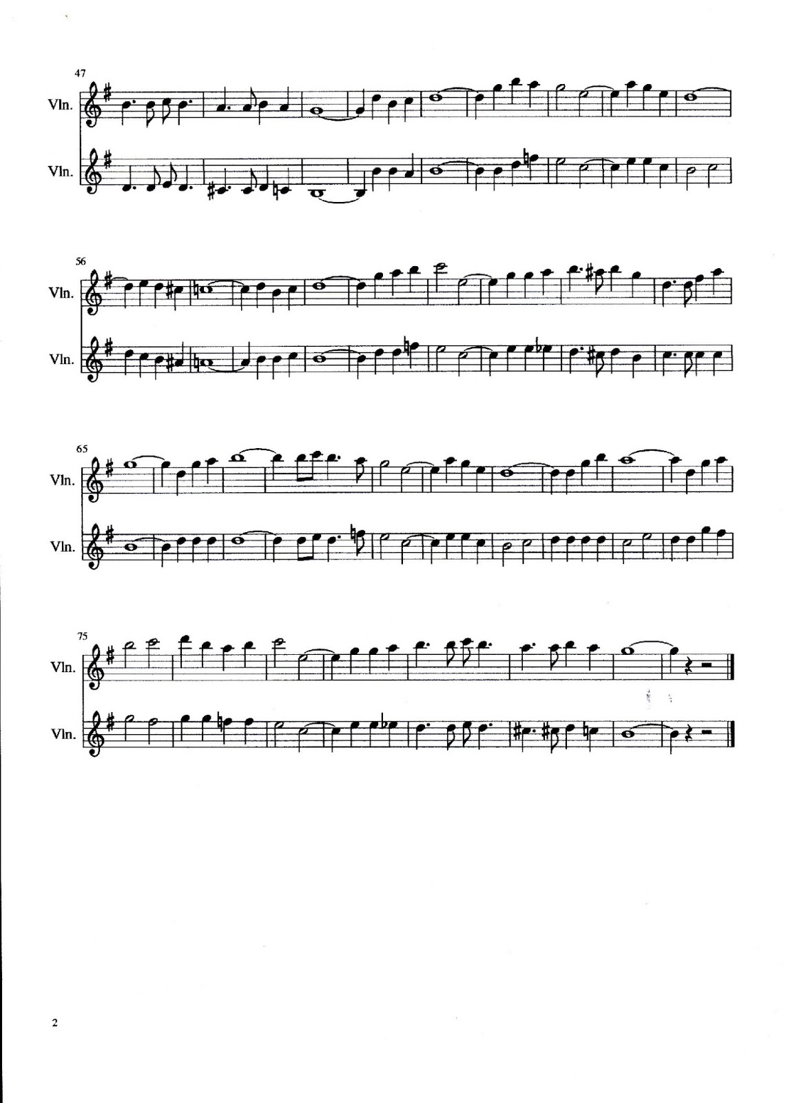 Violin Sheet Music for Pop songs