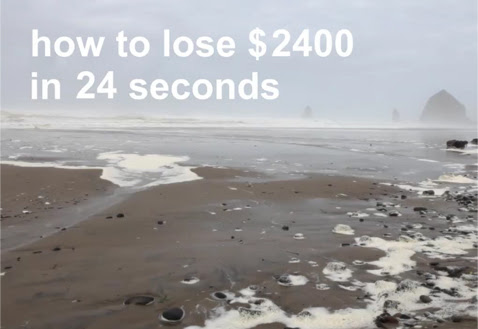 Video : 2,400ドル（約18万7,325円）を失うまでの24秒間