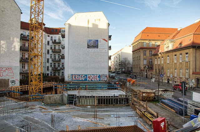 Baustelle Dolziger Bogen, Pettenkoferstraße / Dolziger Straße, 10247 Berlin, 07.01.2014