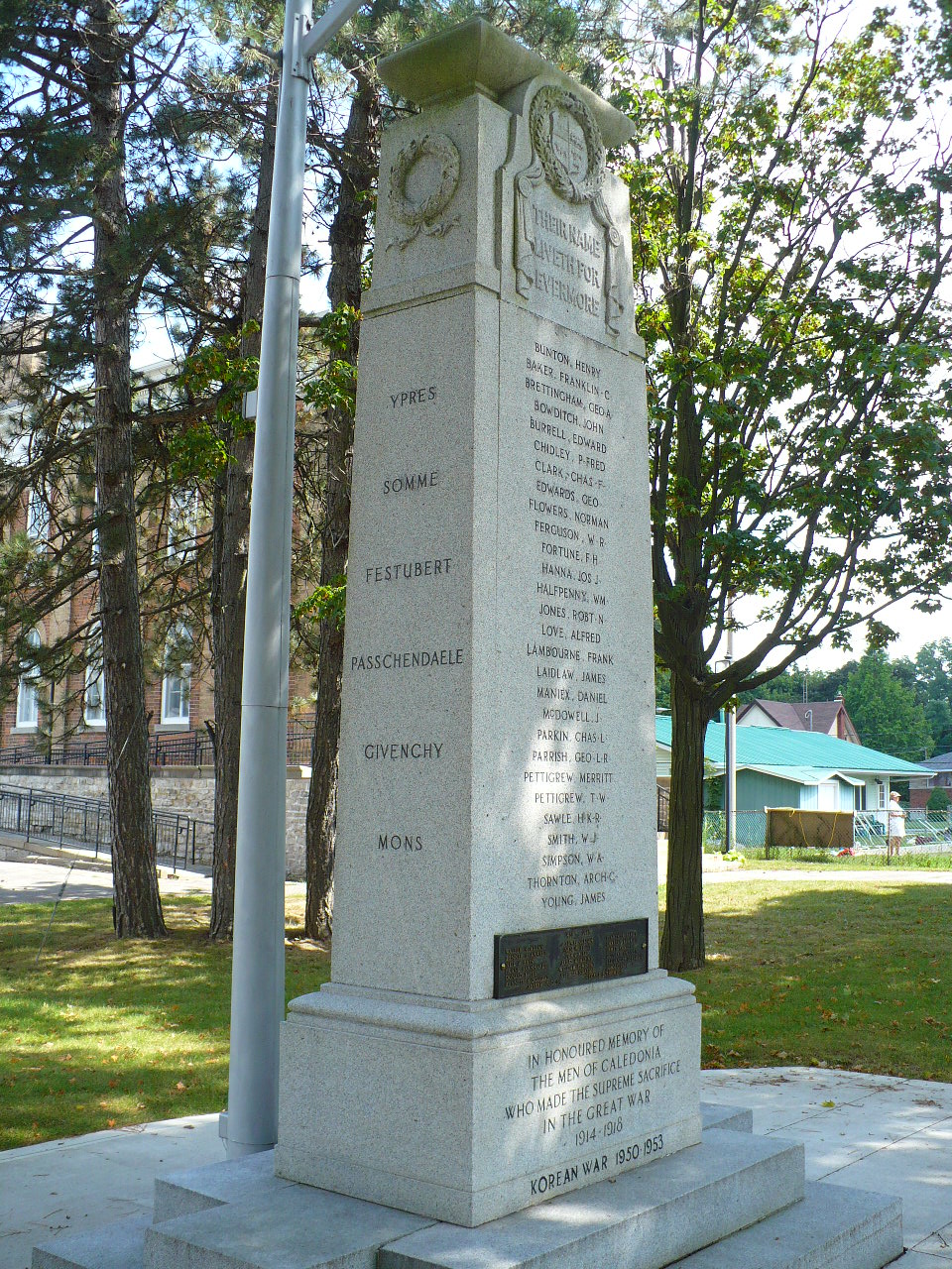 Ontario War Memorials Caledonia