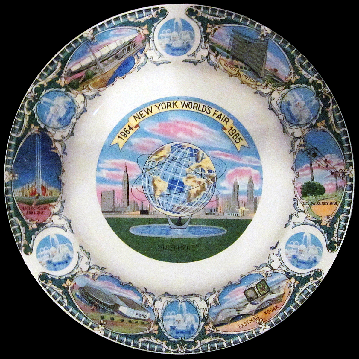 Neato Coolville SOUVENIR PLATE FROM THE 196465 NEW YORK WORLD'S FAIR