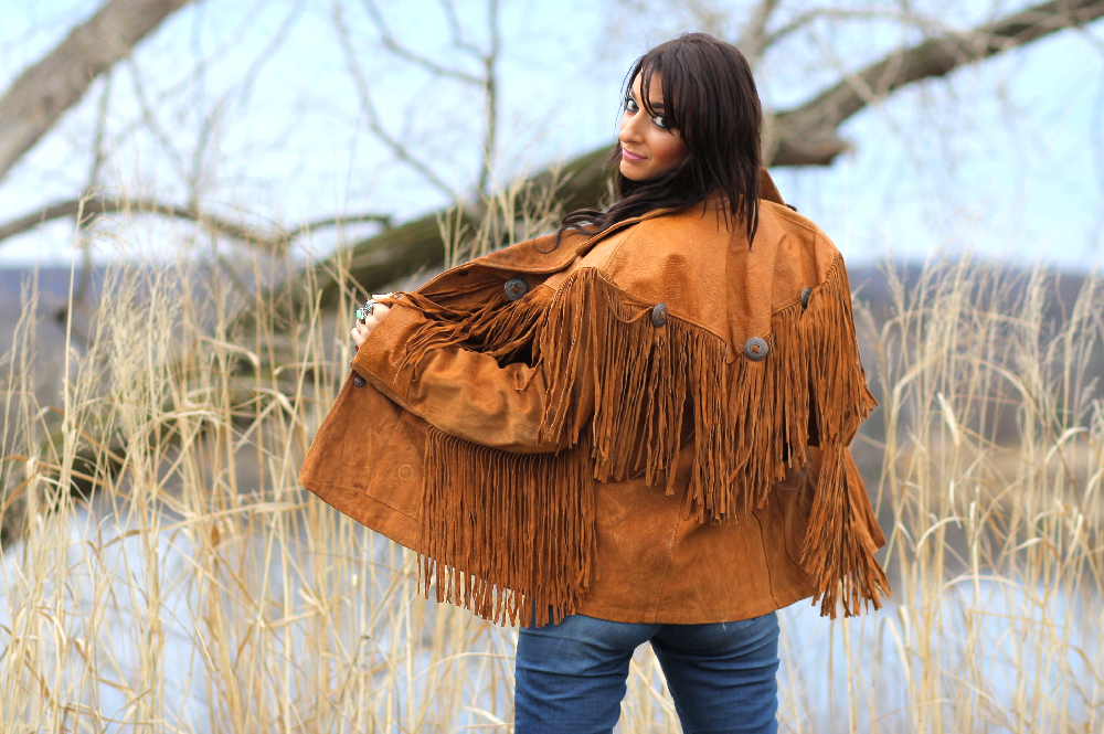 glitter fringe jacket