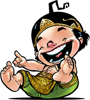 10 STIKER KARTUN WAYANG LUCU