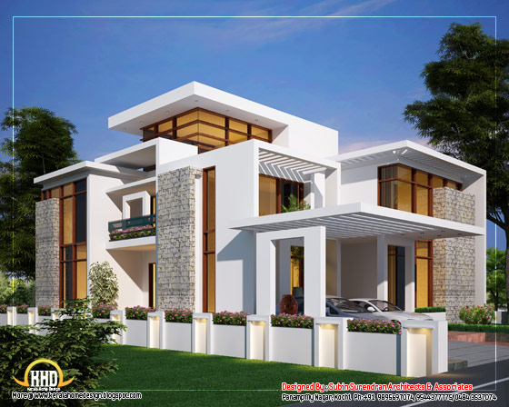 contemporary home - 2700 Sq.Ft.(251 Sq. M.)(300square yards) - February 2012