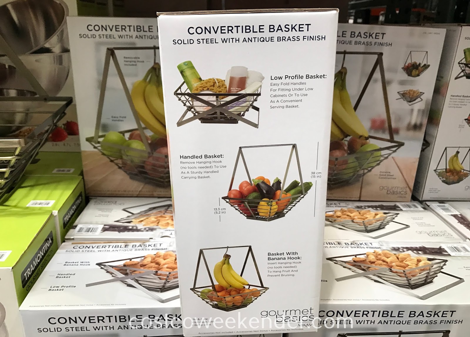 Gourmet Basics by Mikasa Convertible Fruit Basket Costco Weekender
