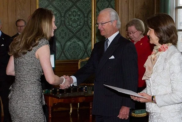 King Carl XVI Gustaf and Queen Silvia attended a medal presentation