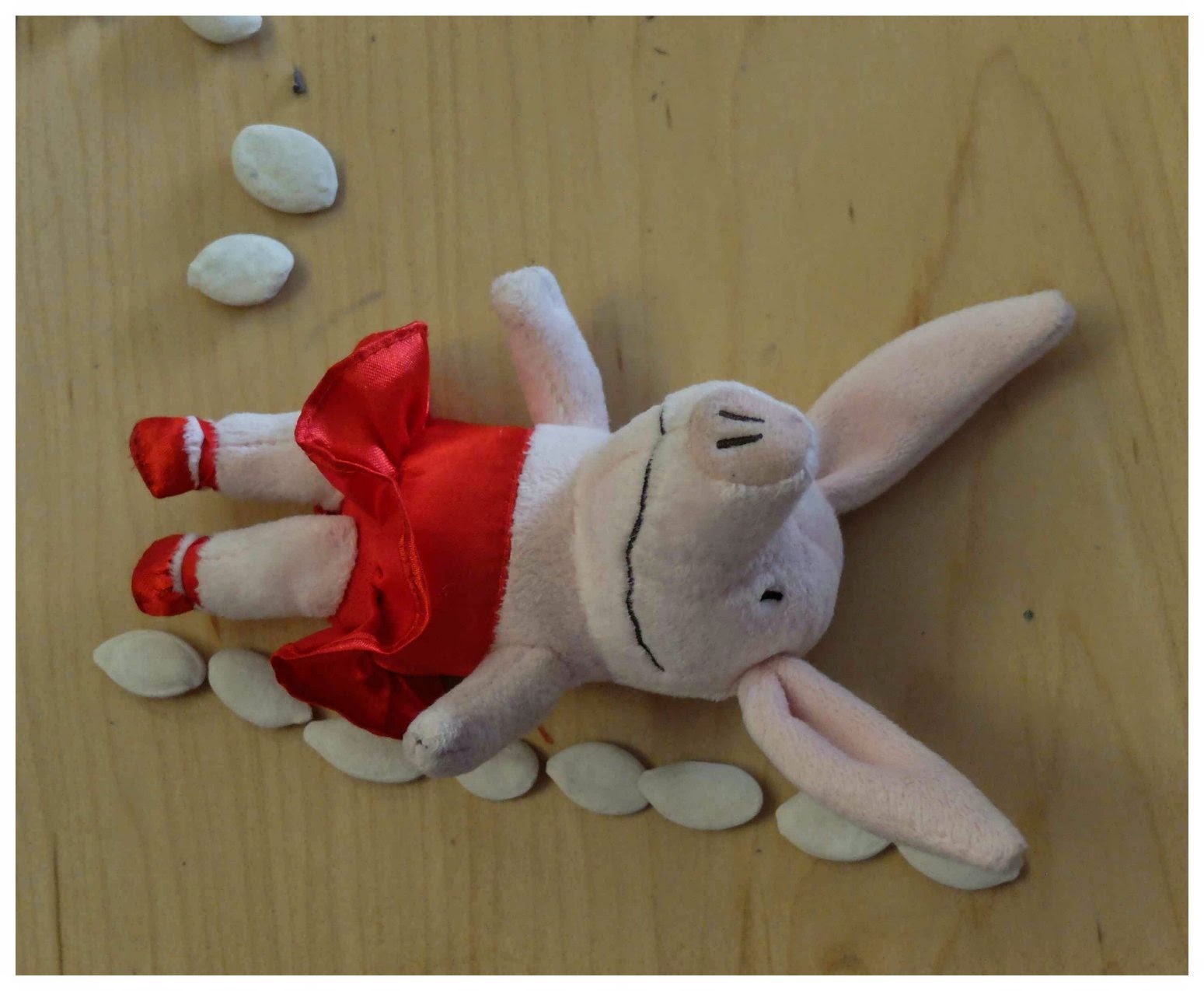 pumpkin seed measuring rubber boots and elf shoes