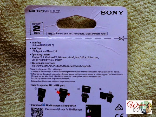 SONY Micro Vault USB Flash Drive / Woman In Digital