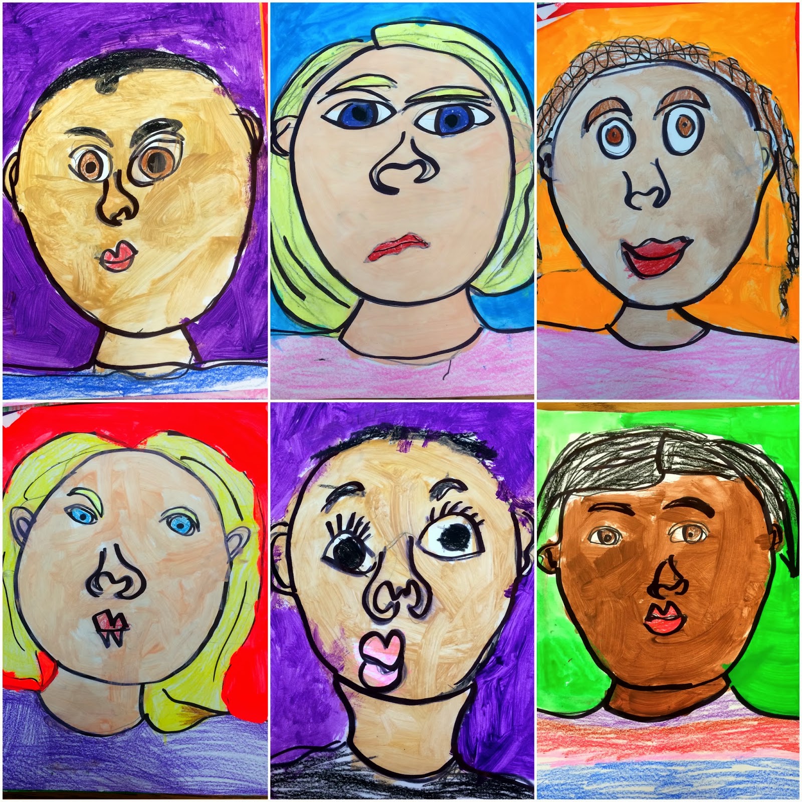Art. Eat. Tie Dye. Repeat.: Kindergarten Self Portraits