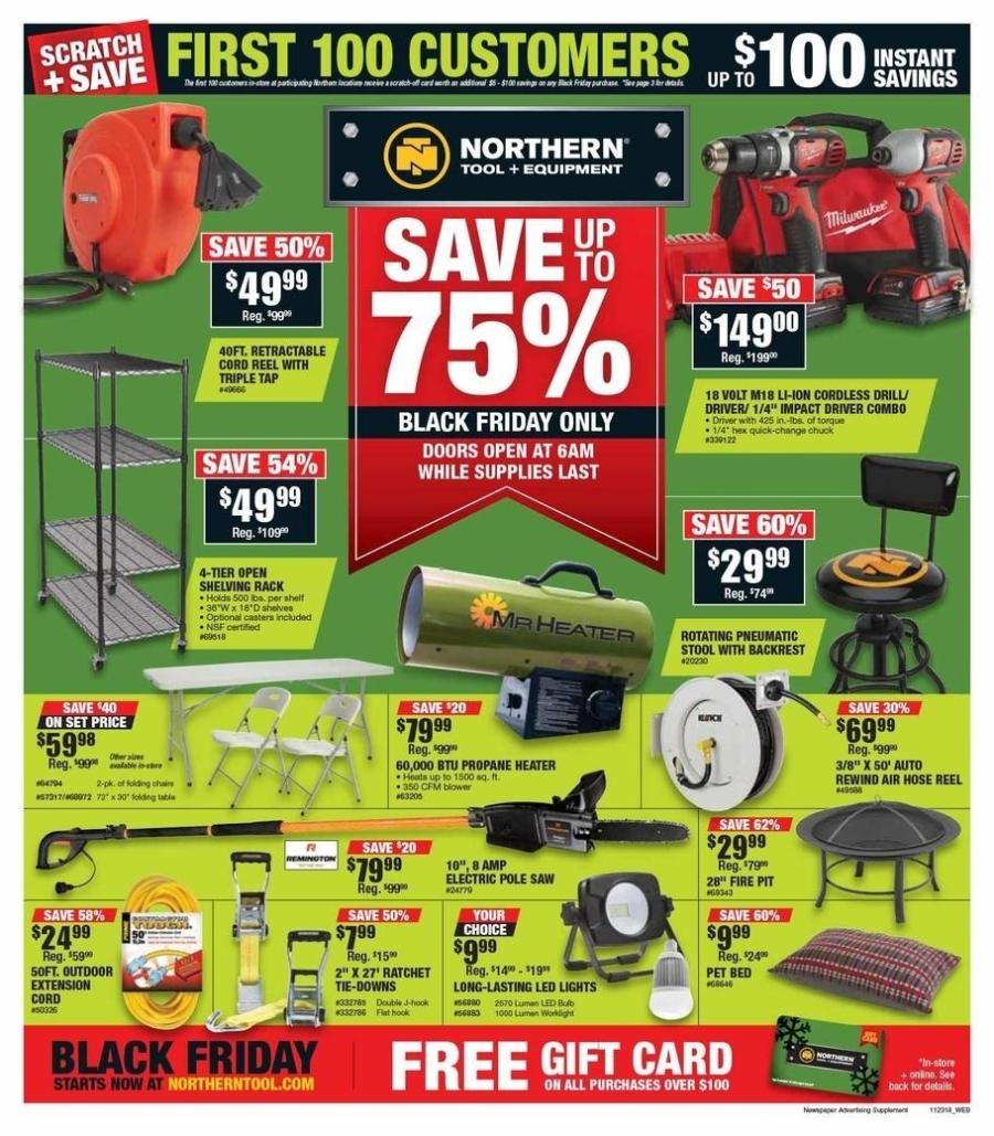 Northern Tool Friday tools 2018 ad