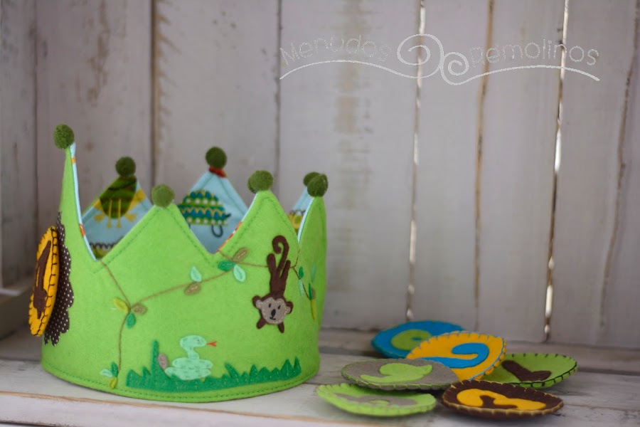 Corona de cumpleaños selva 