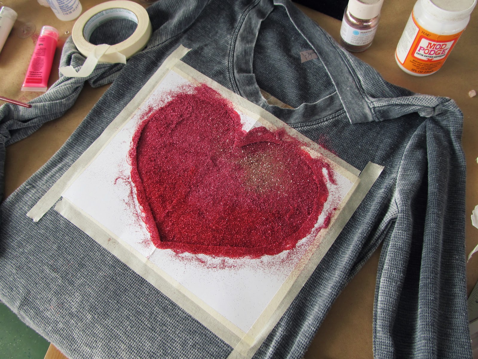 WobiSobi Glitter Heart Tee, DIY.