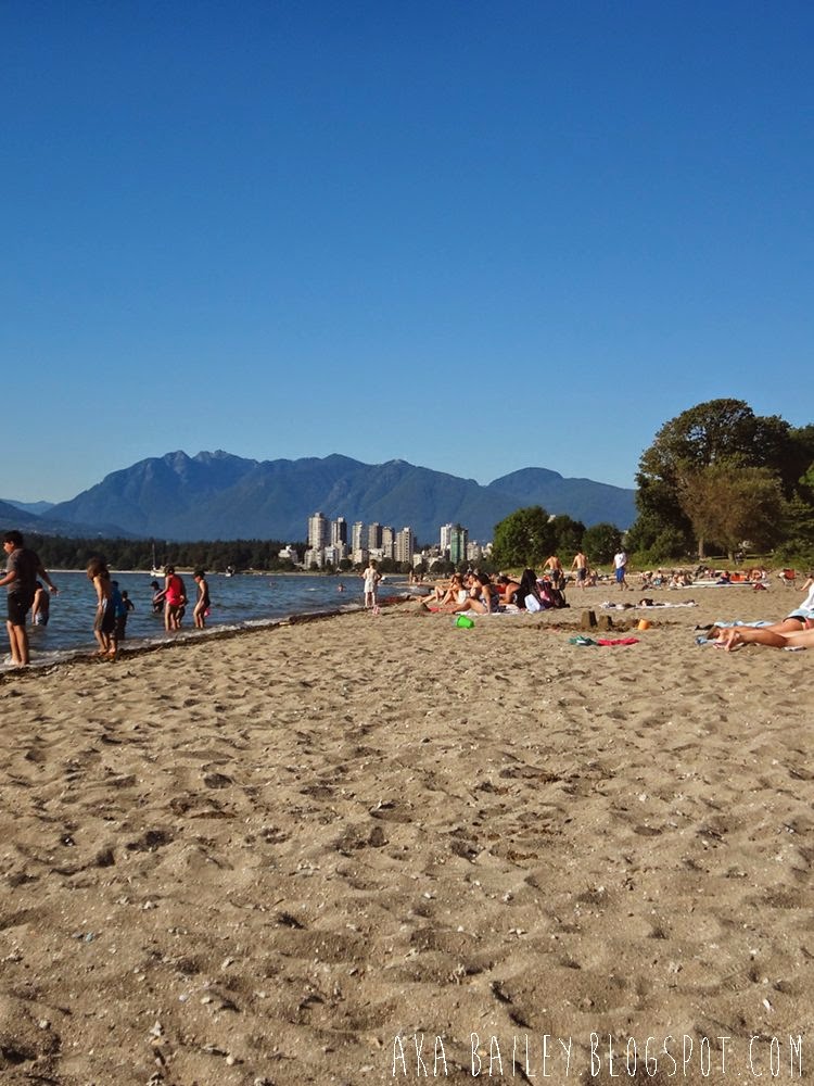 View of downtown Vancouver from Kitsilano Beach