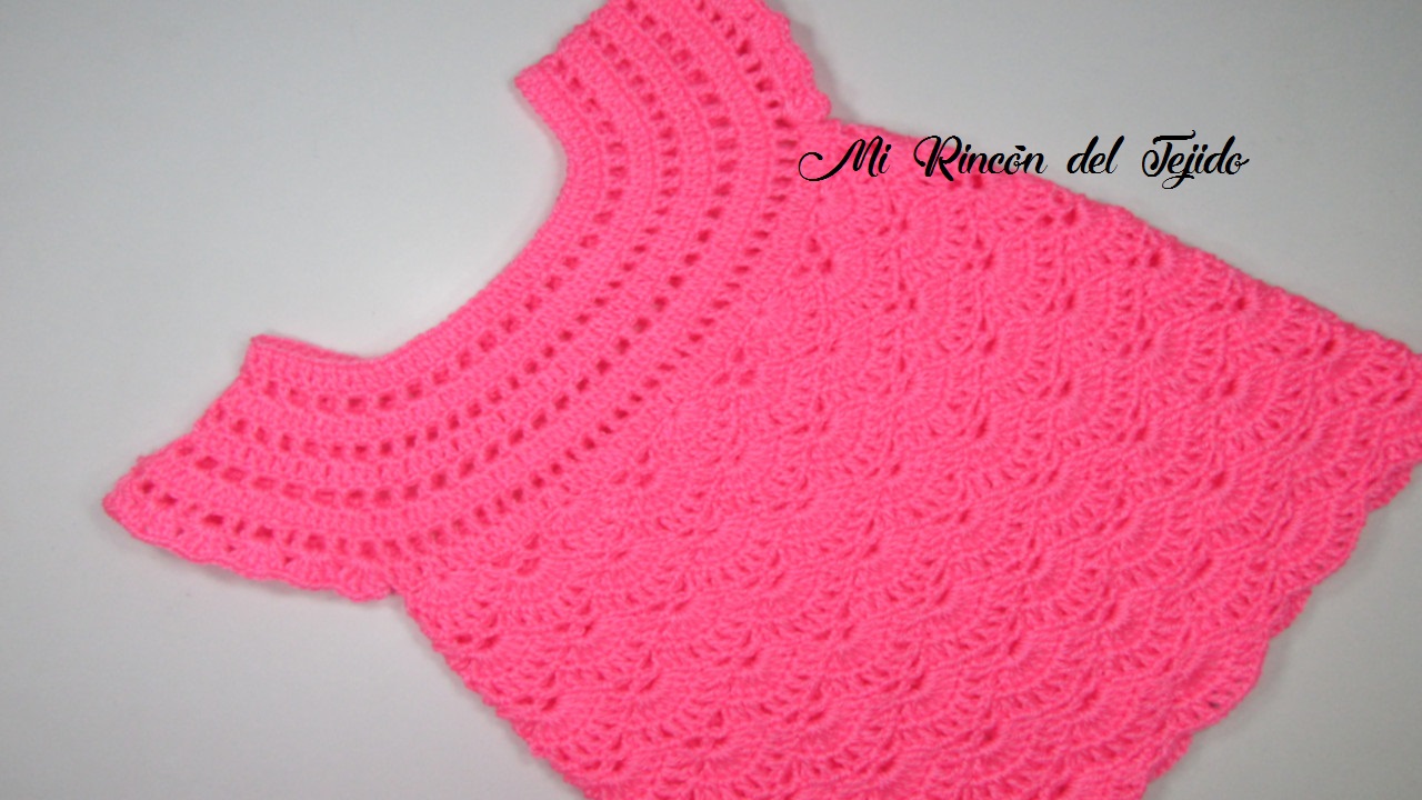 ❤ ✿ Rincón del Tejido ✿ ❤: Vestido para bebé 3 a 6 meses crochet