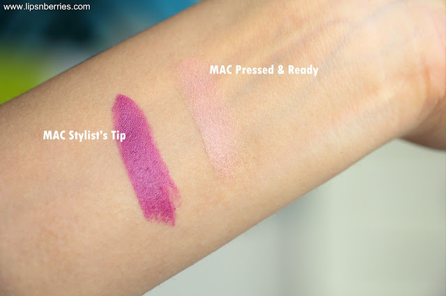 MAC pressed & ready lipstick swatch