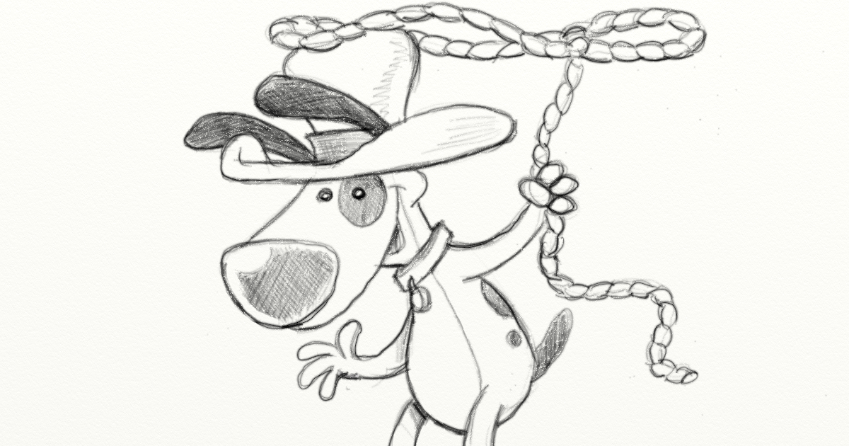 Arrrggghhh! Another Blog! Daily Quick Sketch Lasso Dog