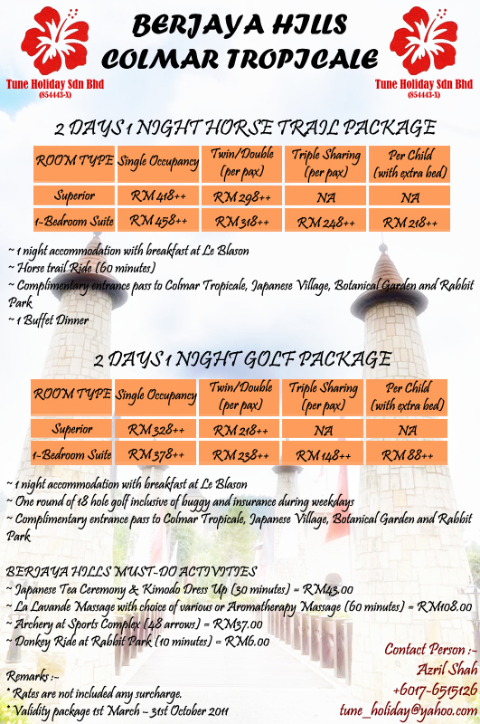 Tune Holiday Sdn Bhd Berjaya Hills Colmar Tropicale Tune Holiday Sdn Bhd Berjaya Hills Colmar Tropicale