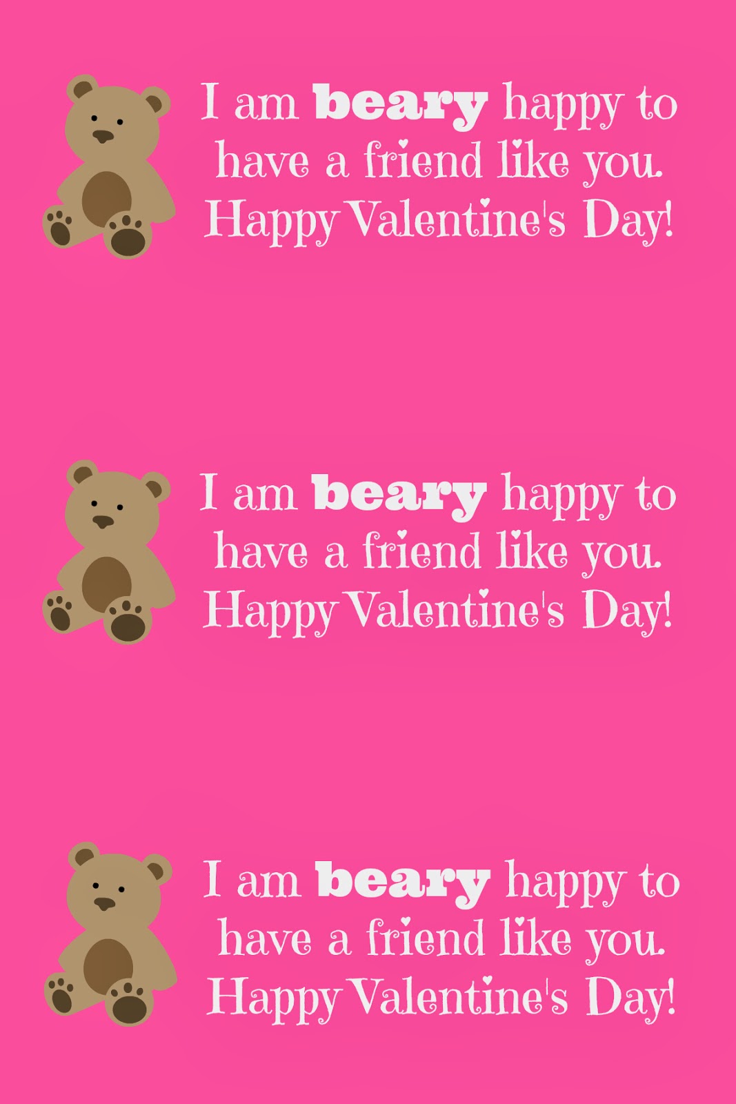 East Coast Mommy: Beary Good Friend Valentine