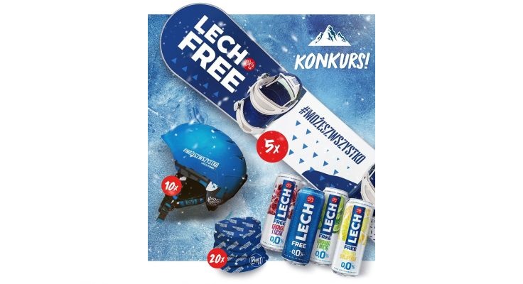 Wygraj deskę snowboardową wraz z wiązaniami zawierająca oznaczenie marki Lecha Free Konkurs