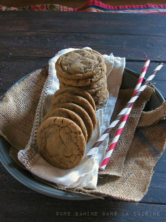 Ginger Rum Molasses Cookies |une gamine dans la cuisine