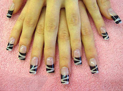 nail acrylic nails designs silver zebra swirl lines short easy trendy very wavy popular prom coolnailsart line kroger nailart leave