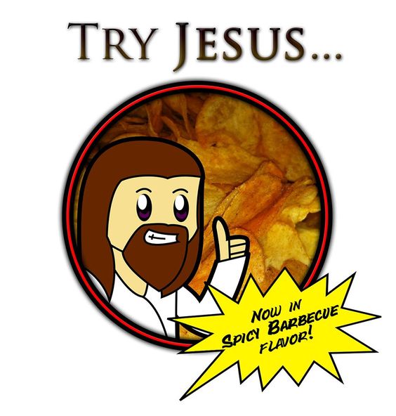 Funny Try Jesus - Now in spicy barbecue flavor!