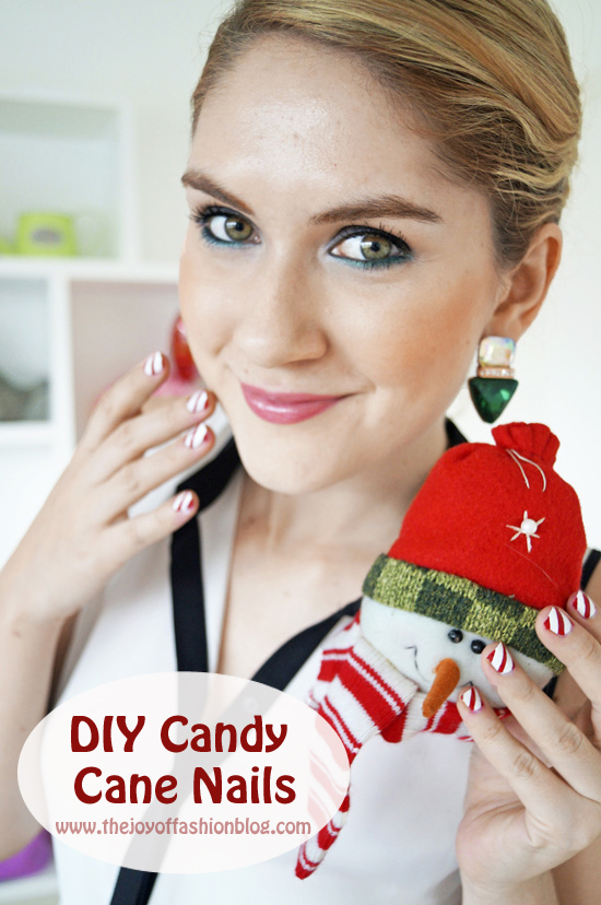 {Christmas}: DIY Candy Cane Christmas Nails - Marie McGrath